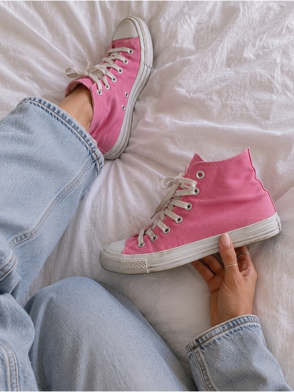 Converse Chuck Taylor All Star High Top Pink Canvas Women’s 8.5 classic sneaker